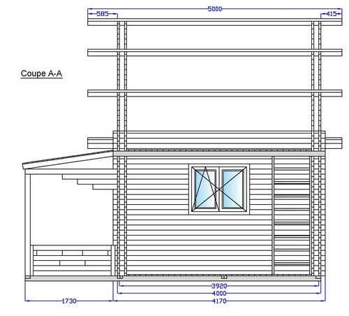 Chalet plan coupe